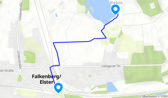 Kartenausschnitt Falkenberg(Elster)